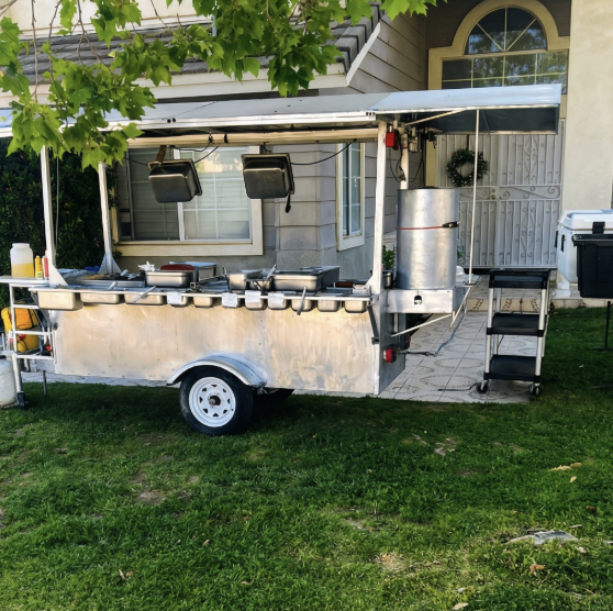 Tacos Martin taquero trailer set up and ready for an event